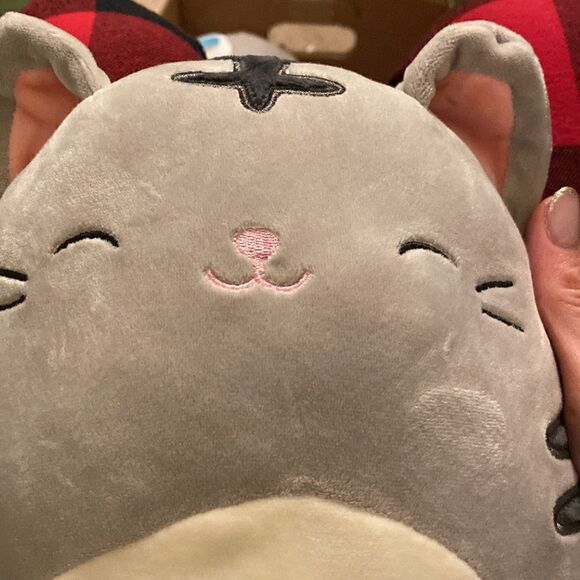 Kellytoy 2018 Squishmallow 8” Tally the Grey Tabby Cat Plush - Picture 4 of 7